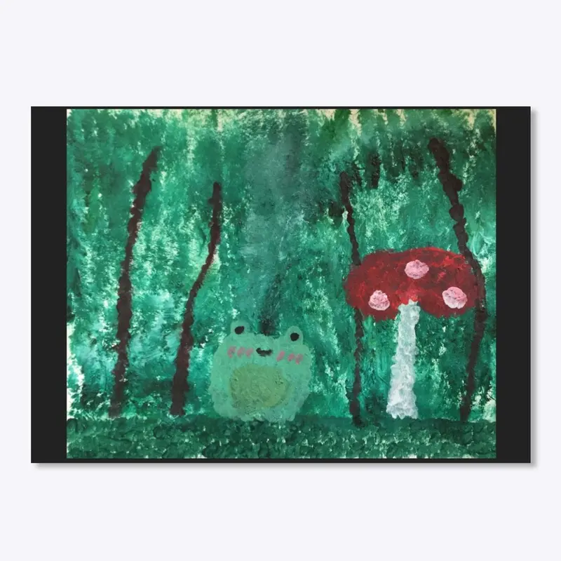 Impression: frog in forest 